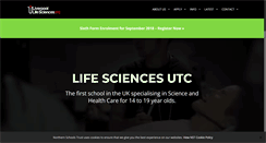 Desktop Screenshot of lifesciencesutc.co.uk
